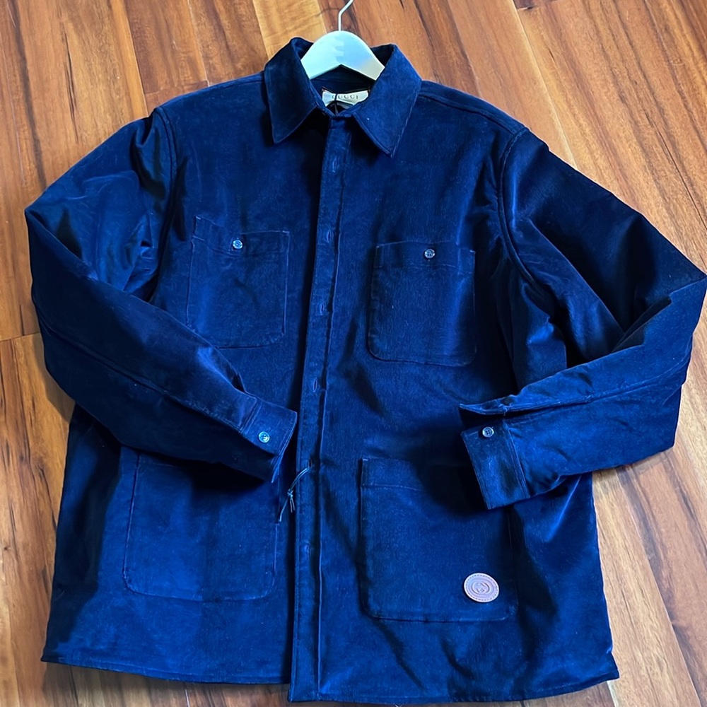 Men Gucci Corduroy Stretch Quilted Jacket